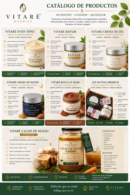 Catálogo de productos Vitaré Nourish