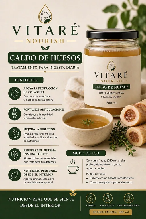 Ficha del Caldo de Huesos, tratamiento para ingesta diaria