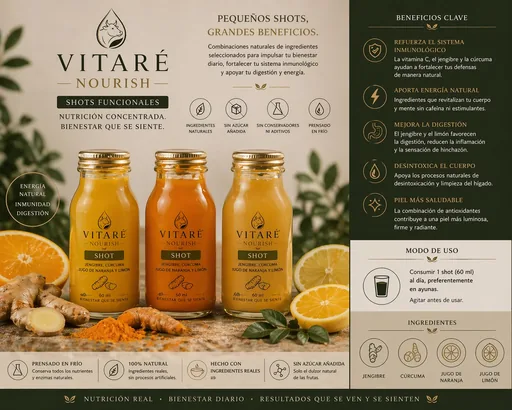 Ficha de los Shots Funcionales Vitaré Nourish